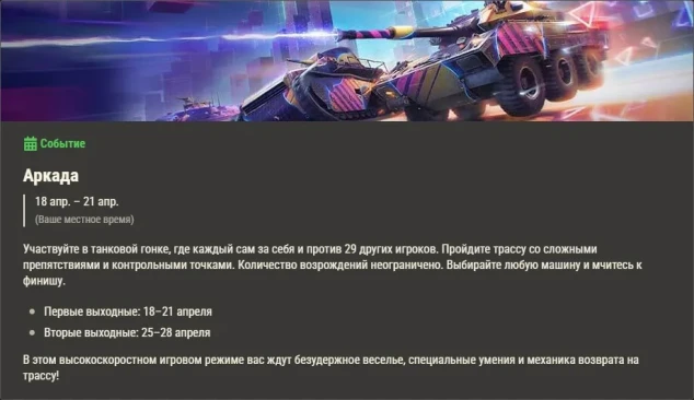 Обзор месяца: апрель в World of Tanks
