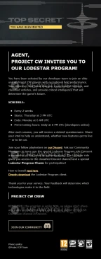Рассылка доступов игрокам к Lodestar Project CW