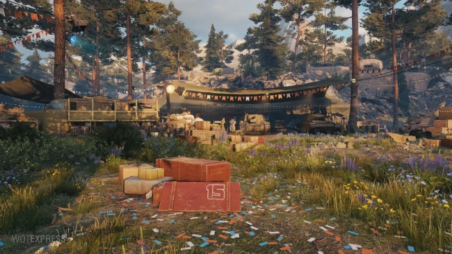 Ангар в честь 15-летия World of Tanks