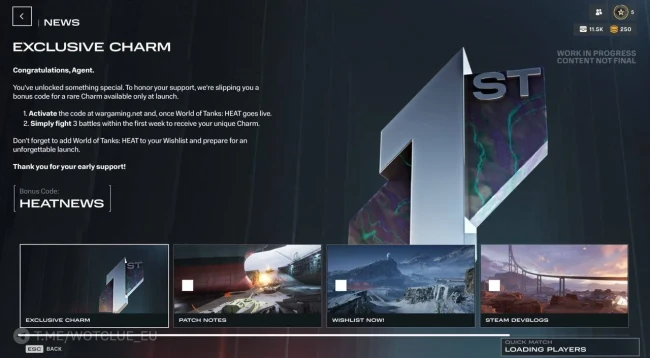 Бонус-код HEATLSP для игры World of Tanks: HEAT