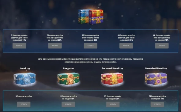 Что внутри Больших коробок Новогоднего наступления 2026 в World of Tanks Что внутри Больших коробок Новогоднего наступления 2026 в World of Tanks