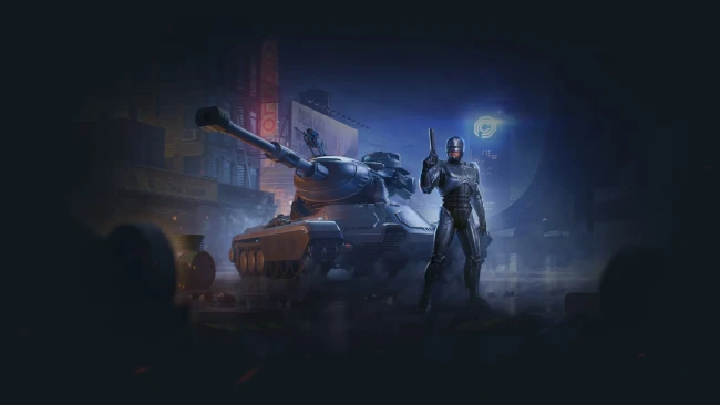 Изображения из Боевого пропуска: RoboCop в World of Tanks