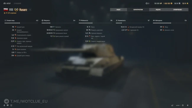 Польская ПТ-САУ 8 уровня Husarz на супертесте World of Tanks