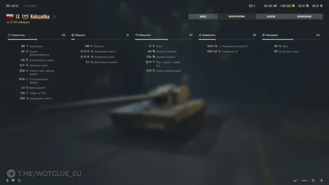 Премиум танк 9 уровня Kolczatka на супертесте World of Tanks