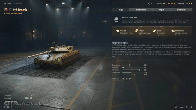 Итальянский лёгкий премиум танк Donnola на супертесте World of Tanks