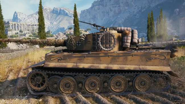 3D-стиль «Кампфгруппа Sandsturm» на прокачиваемого Tiger I в World of Tanks