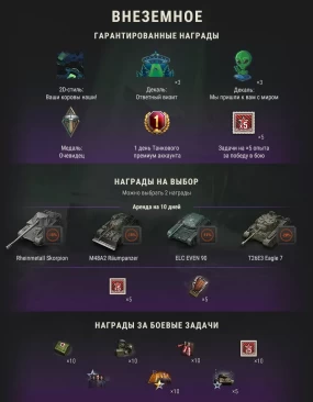 Стал доступен 43 набор WOT «Внеземное» (Extraterrestrial) от Prime Gaming за Апрель 2023