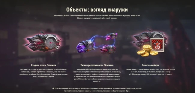 Состав многоуровневых коробок (Объектов) «Последний рубеж: Вторжение» в World of Tanks